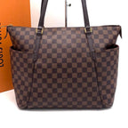 Louis Vuitton Damier Ebene Totally MM Tote Brown