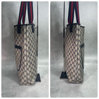 Gucci GG Sherry Line Tote Navy Logo Leather — view 7
