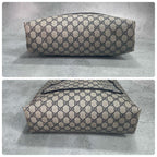 Gucci GG Sherry Line Tote Navy Logo Leather — view 8