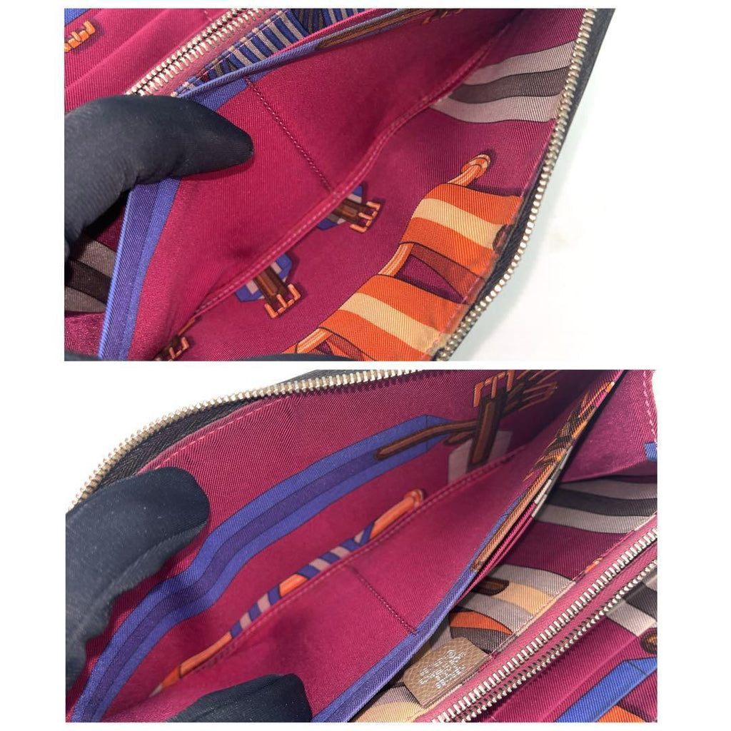 Hermes Azap Long Silk in Wallet Leather Black