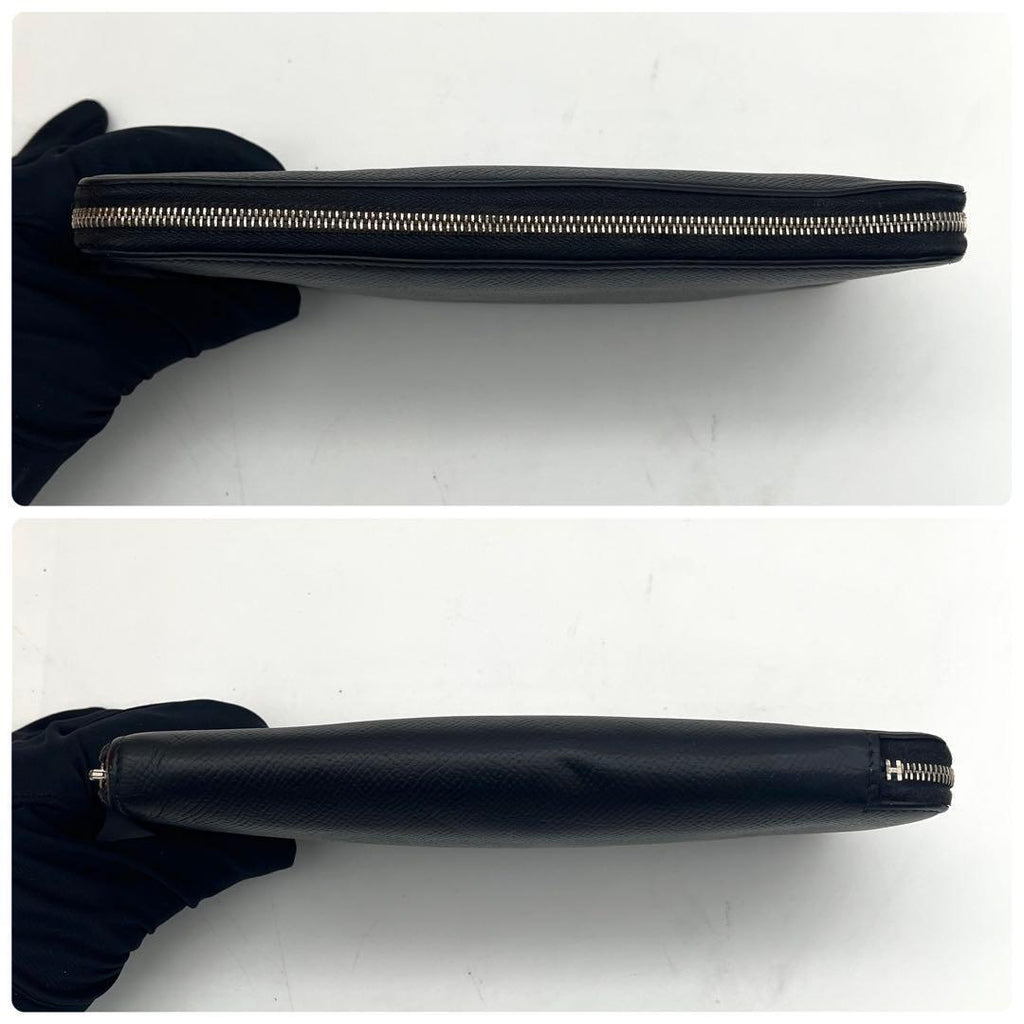 Hermes Azap Long Silk in Wallet Leather Black