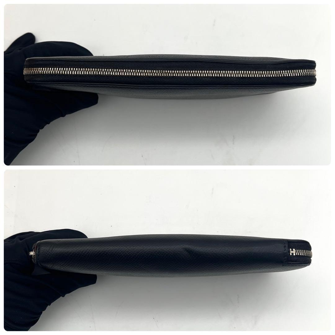Hermes Azap Long Silk in Wallet Leather Black