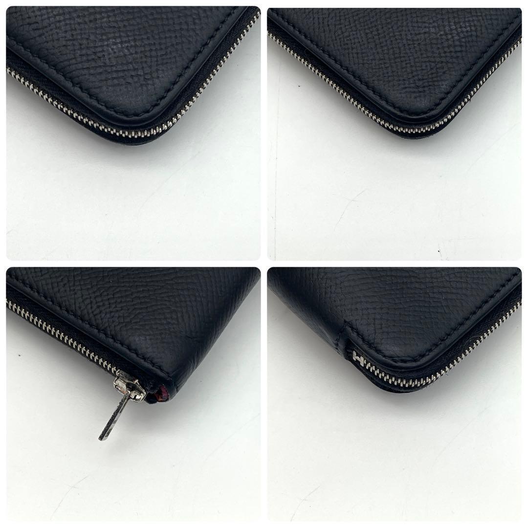 Hermes Azap Long Silk in Wallet Leather Black
