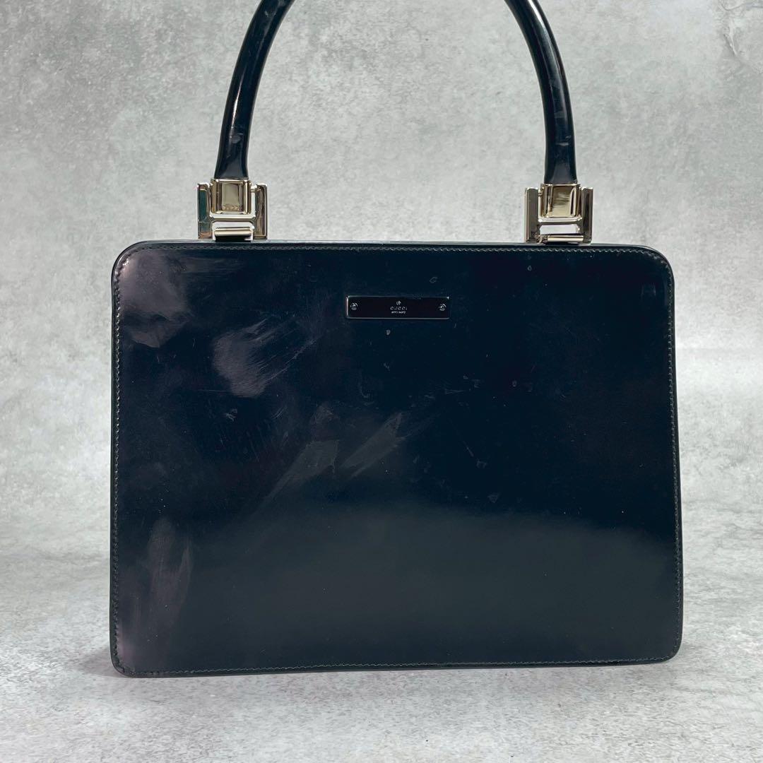 Gucci Handbag Black Gold Leather — view 2