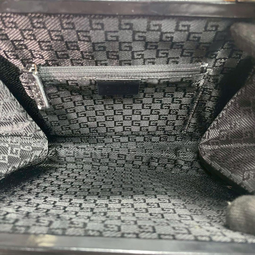 Gucci Handbag Black Gold Leather — view 5