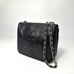 Chanel Super Quilted CC Logo Shoulder Bag Black — view 2