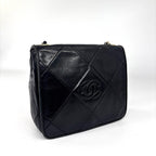 Chanel Super Quilted CC Logo Shoulder Bag Black — view 3