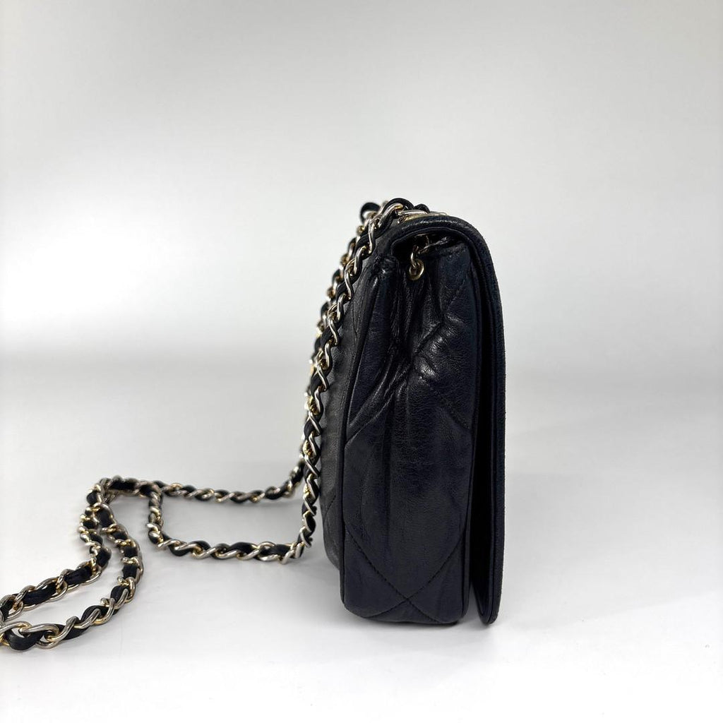 Chanel Super Quilted CC Logo Shoulder Bag Black — view 4