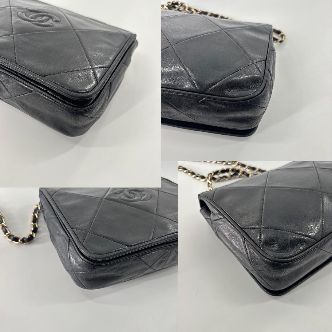 Chanel Super Quilted CC Logo Shoulder Bag Black — view 8