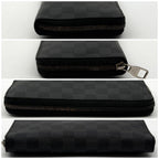 Louis Vuitton Zippy Organizer Damier Graphite Round Wallet — view 4