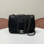 Chanel Quilted Lambskin Turnlock Shoulder Bag