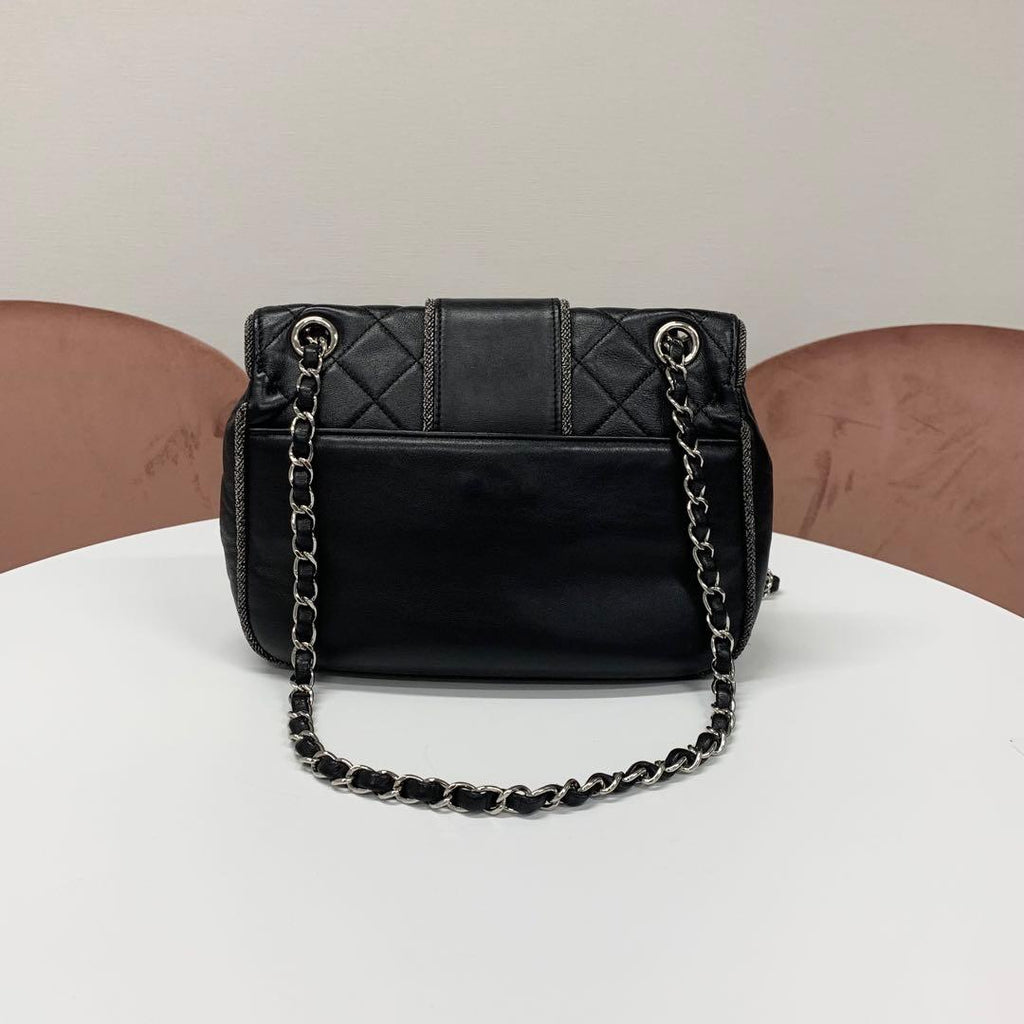 Chanel Quilted Lambskin Turnlock Shoulder Bag