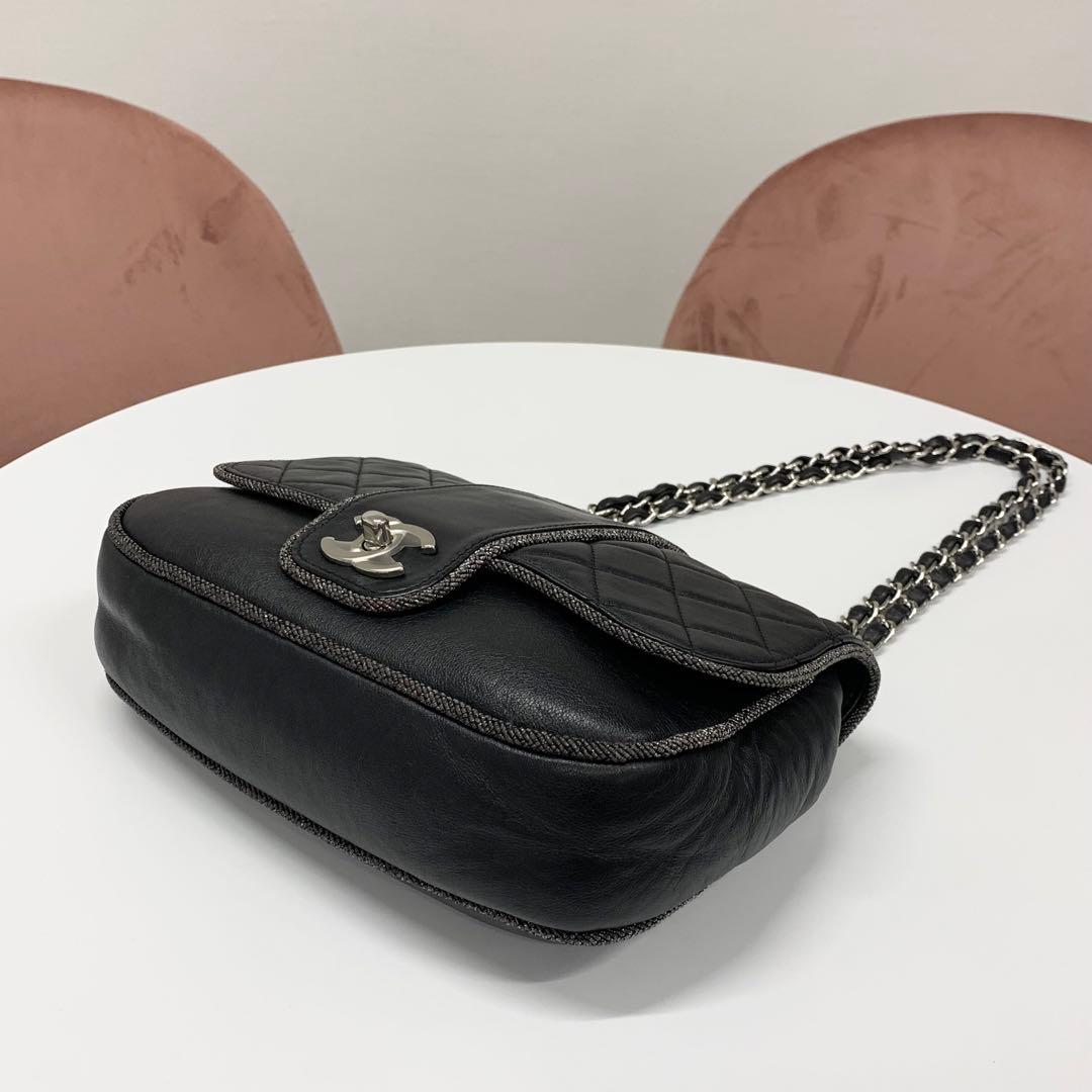 Chanel Quilted Lambskin Turnlock Shoulder Bag