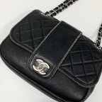 Chanel Quilted Lambskin Turnlock Shoulder Bag