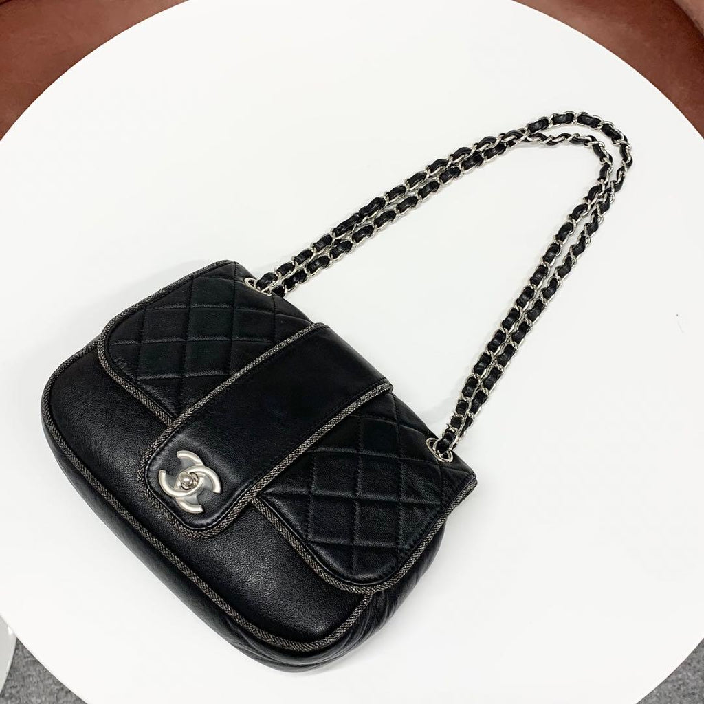 Chanel Quilted Lambskin Turnlock Shoulder Bag