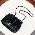 Chanel Quilted Lambskin Turnlock Shoulder Bag