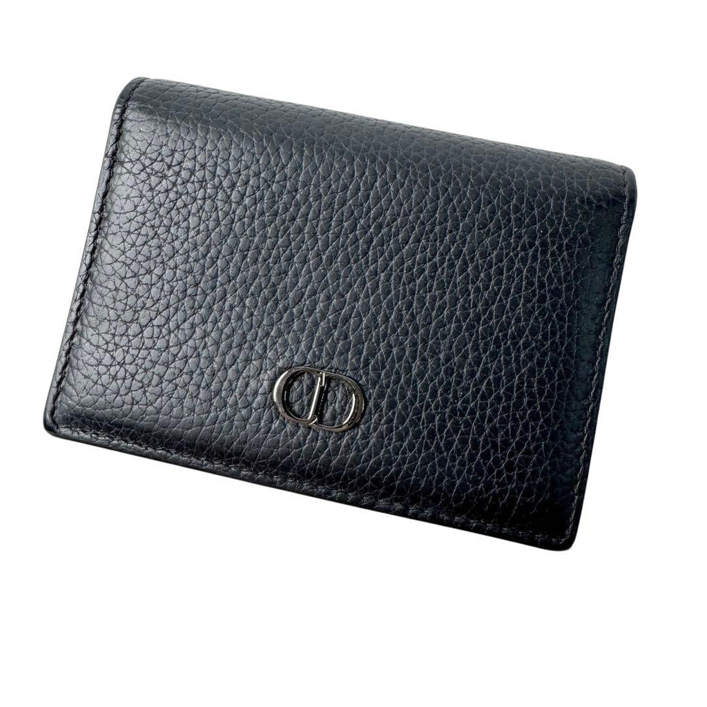 Dior Business Card Holder Leather Black