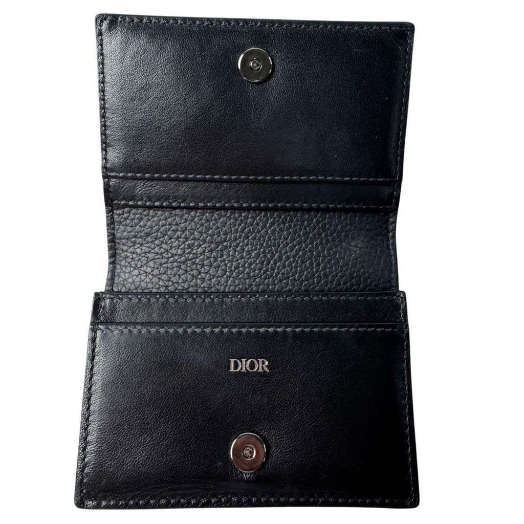 Dior Business Card Holder Leather Black — view 7