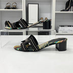 Hermes Oasis Suede Studded Sandals Multicolor — view 3