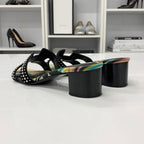 Hermes Oasis Suede Studded Sandals Multicolor — view 4