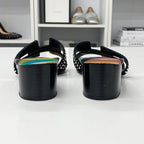Hermes Oasis Suede Studded Sandals Multicolor — view 5