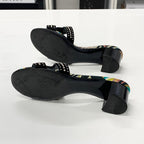 Hermes Oasis Suede Studded Sandals Multicolor — view 6