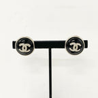 Chanel Earrings CC Logo Rhinestone Gold — view 6