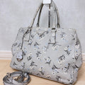Prada Saffiano Galleria 2-Way Tote Floral Pattern