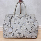 Prada Saffiano Galleria 2-Way Tote Floral Pattern — view 2