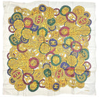 Chanel CC Logo Pattern Medal Sheer Silk Scarf