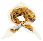 Chanel CC Logo Pattern Medal Sheer Silk Scarf — view 2