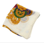 Chanel CC Logo Pattern Medal Sheer Silk Scarf — view 3