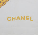 Chanel CC Logo Pattern Medal Sheer Silk Scarf — view 6