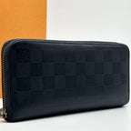 Louis Vuitton Zippy Wallet Vertical Damier Infini Navy