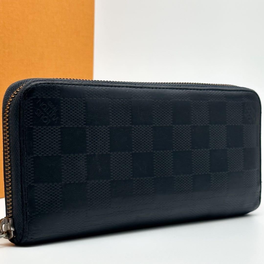 Louis Vuitton Zippy Wallet Vertical Damier Infini Navy
