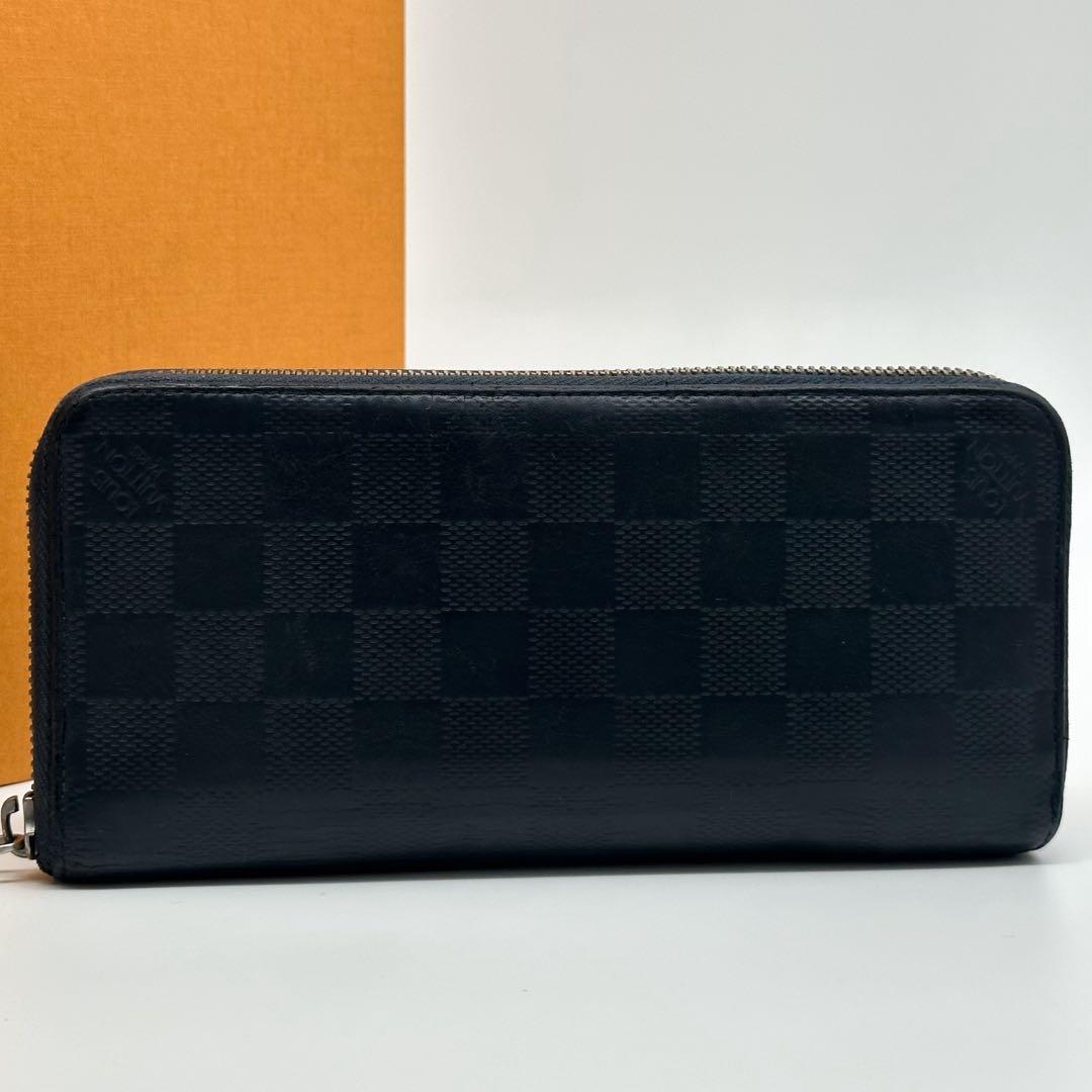 Louis Vuitton Zippy Wallet Vertical Damier Infini Navy — view 2