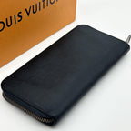 Louis Vuitton Zippy Wallet Vertical Damier Infini Navy — view 5