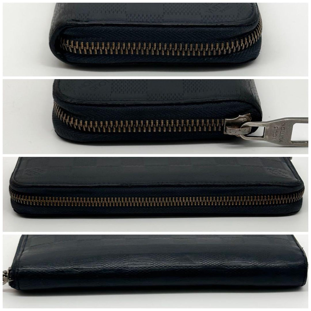 Louis Vuitton Zippy Wallet Vertical Damier Infini Navy — view 6