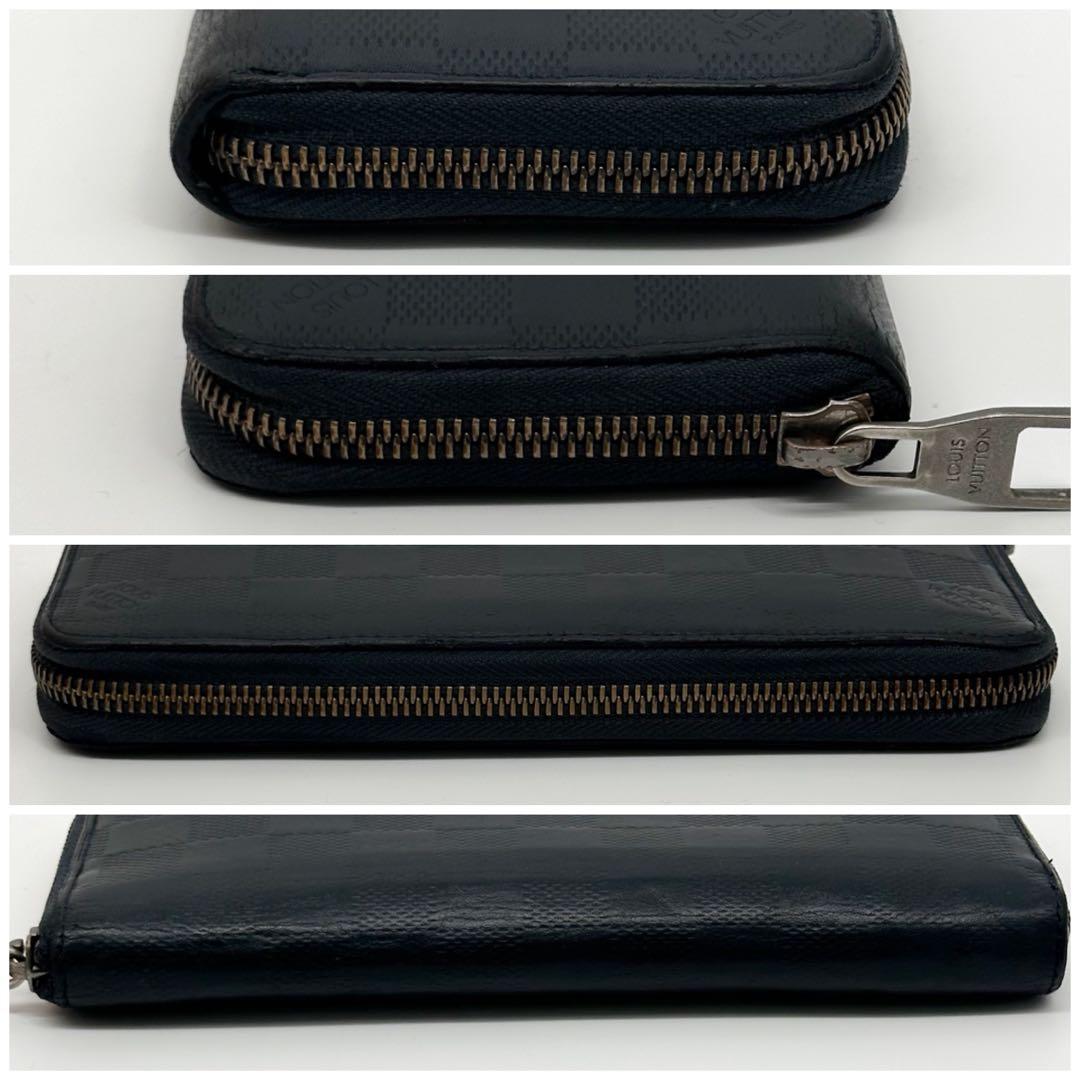 Louis Vuitton Zippy Wallet Vertical Damier Infini Navy — view 6