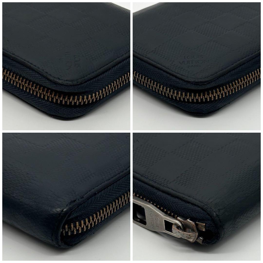 Louis Vuitton Zippy Wallet Vertical Damier Infini Navy — view 7