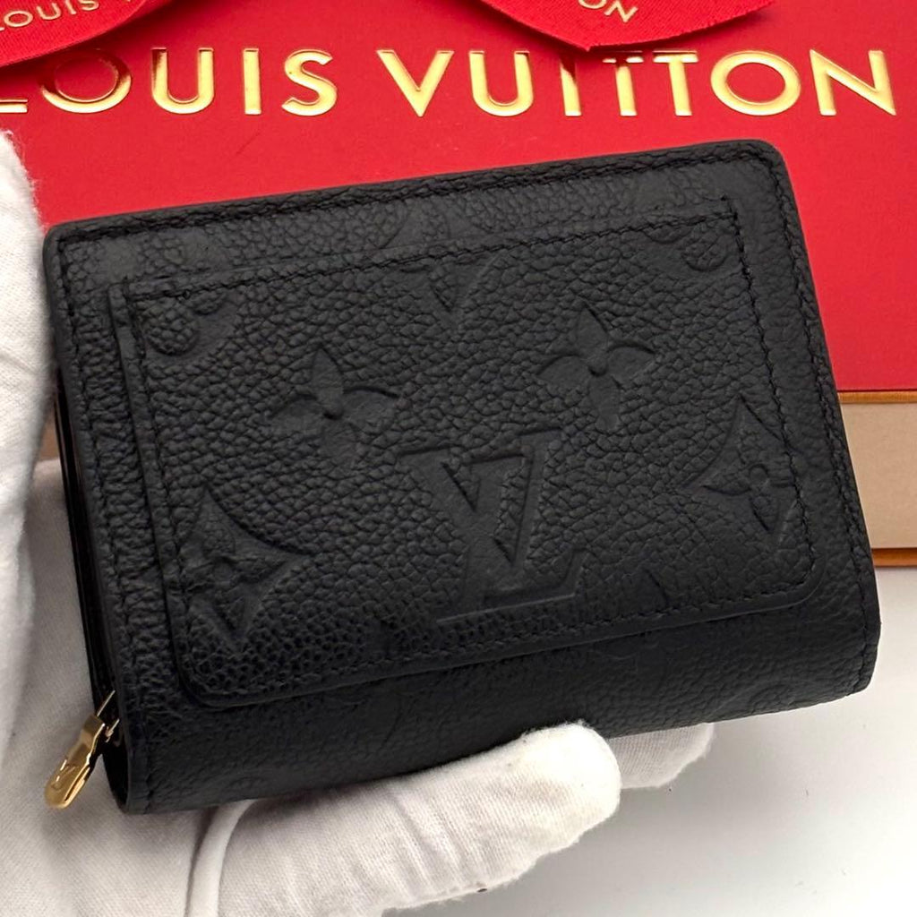 Louis Vuitton Wallet Portefeuille Clair Empreinte Noir Black