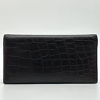 Saint Laurent Croco Bifold Wallet Leather Brown — view 3
