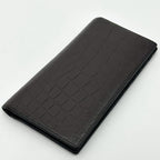 Saint Laurent Croco Bifold Wallet Leather Brown — view 4