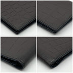Saint Laurent Croco Bifold Wallet Leather Brown — view 7