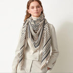 Hermes Carre Geant 140 Lecre Bandana Cassisil Tag Scarf