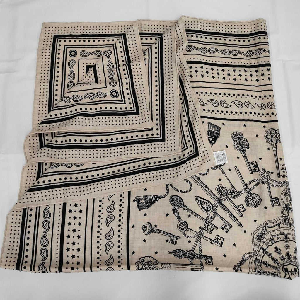 Hermes Carre Geant 140 Lecre Bandana Cassisil Tag Scarf — view 2