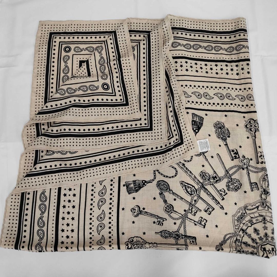 Hermes Carre Geant 140 Lecre Bandana Cassisil Tag Scarf — view 2