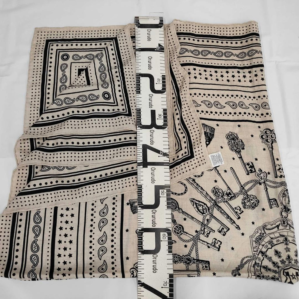 Hermes Carre Geant 140 Lecre Bandana Cassisil Tag Scarf — view 3