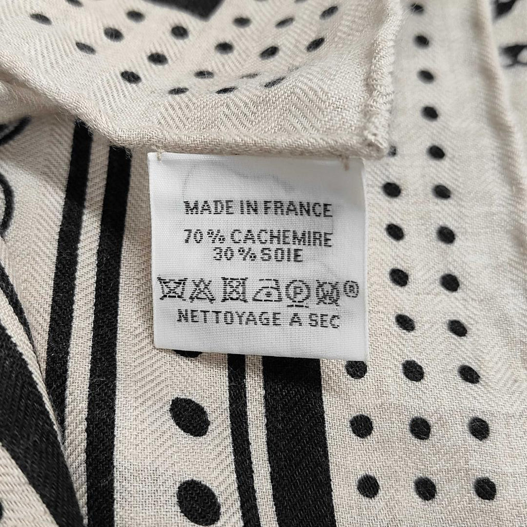 Hermes Carre Geant 140 Lecre Bandana Cassisil Tag Scarf — view 5