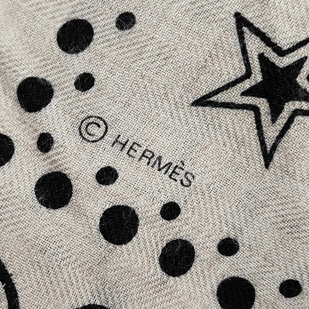 Hermes Carre Geant 140 Lecre Bandana Cassisil Tag Scarf — view 6
